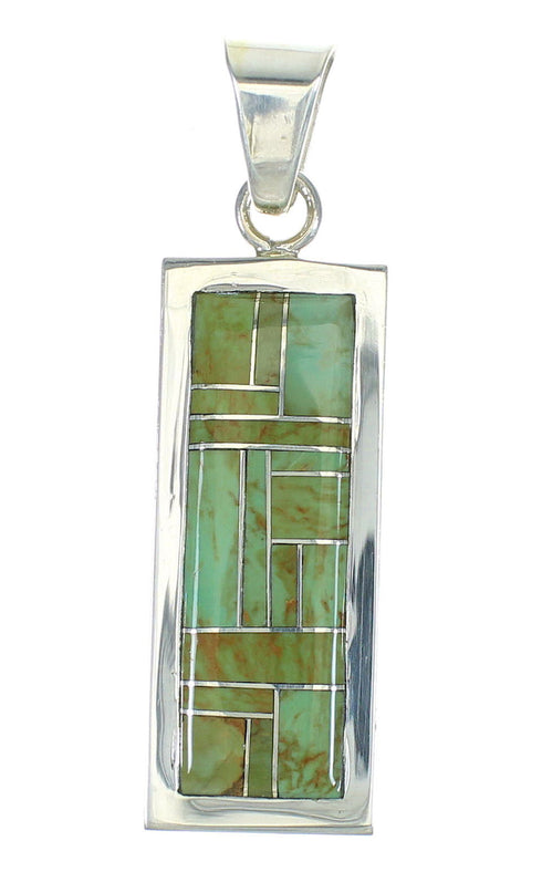 Turquoise And Silver Southwest Pendant MX65277